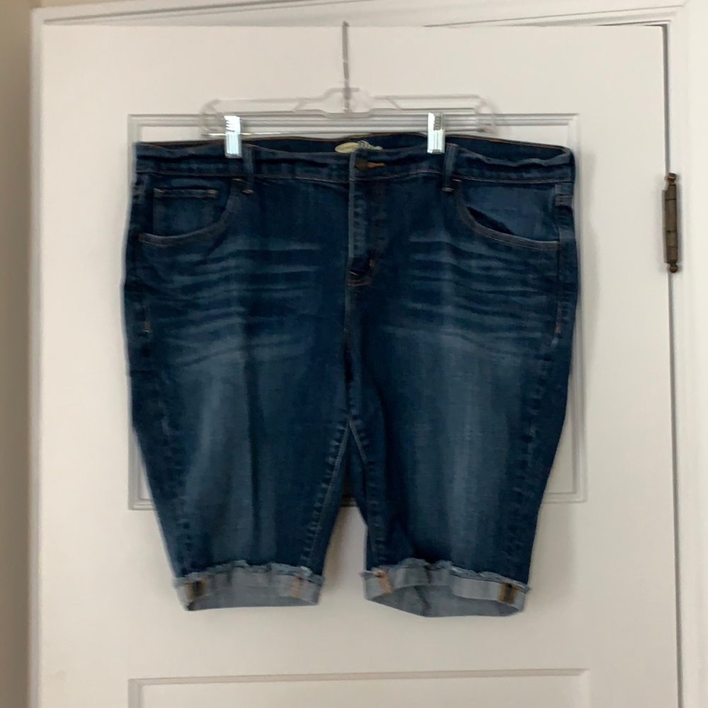 Jean shorts.